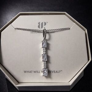 BP Silver Necklace with Cubic Zirconia Details